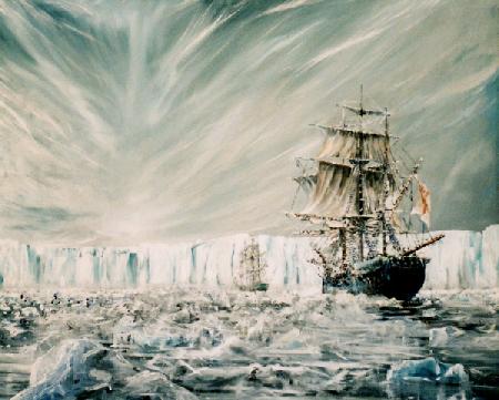 James Clark Ross discovers Antarctic Ice Shelf January 1841 (1)