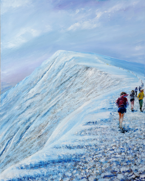 Race on Helvellyn mid winter a Vincent Alexander Booth