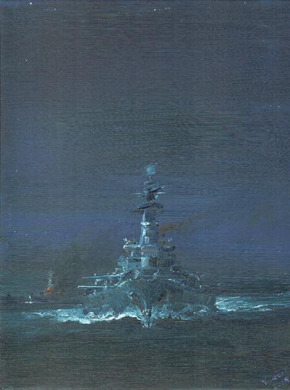 USS Washington sights Kirishima on radar at Guadalcanal 1942