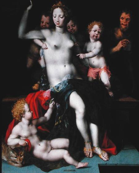 Jupiter as a Satyr with Antiope and their Twins, Amphion and Zethos a Vincent Sellaer