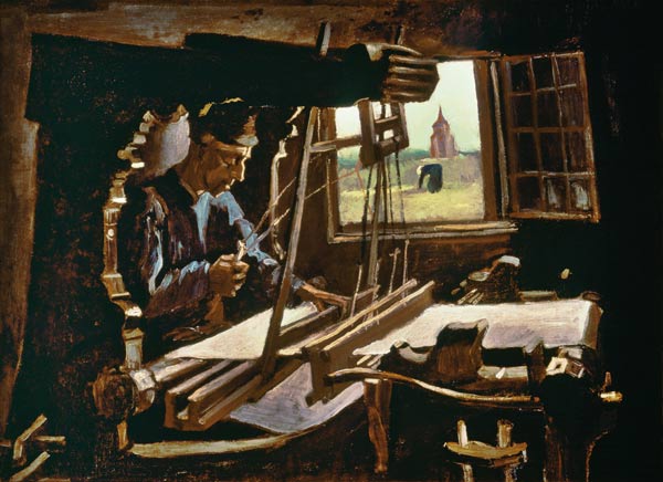 Weaver in front of an open window a Vincent Van Gogh