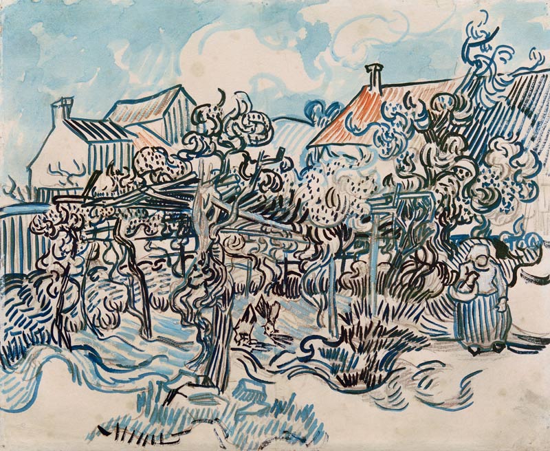 V.v.Gogh, Alter Weingarten mit Bäuerin a Vincent Van Gogh
