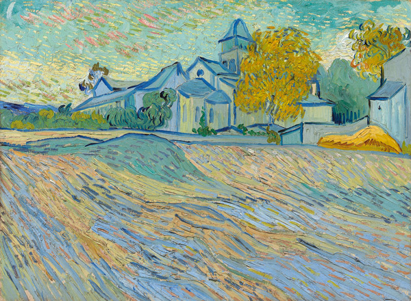 Vue de l'asile et de la Chapelle de Saint-Rémy a Vincent Van Gogh