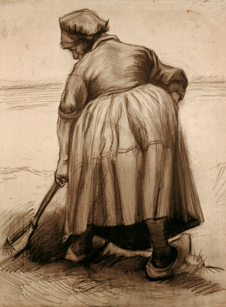V.van Gogh, Peasant Woman Digging /Draw. a Vincent Van Gogh