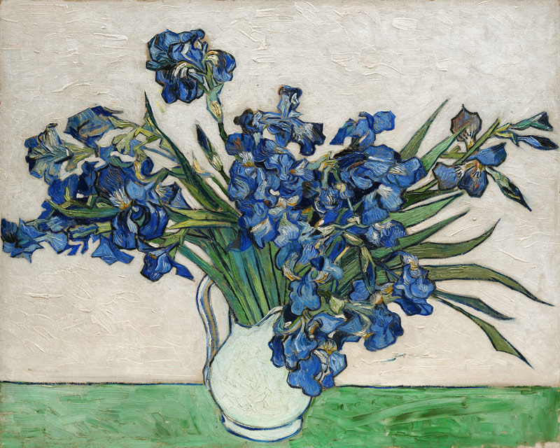 Vaso con iris a Vincent Van Gogh