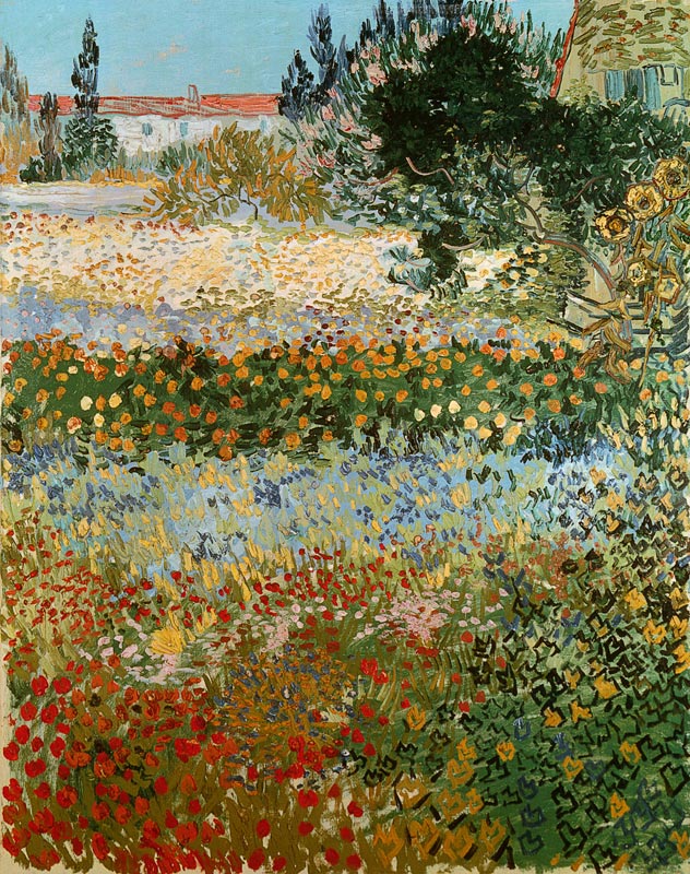 Giardino con fiori a Vincent Van Gogh