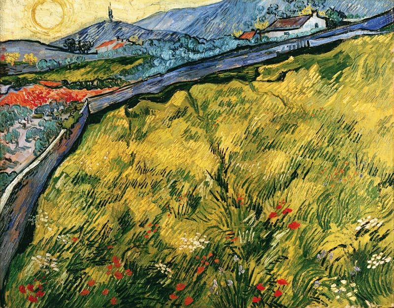 V.v.Gogh, Cornfield at sunrise a Vincent Van Gogh