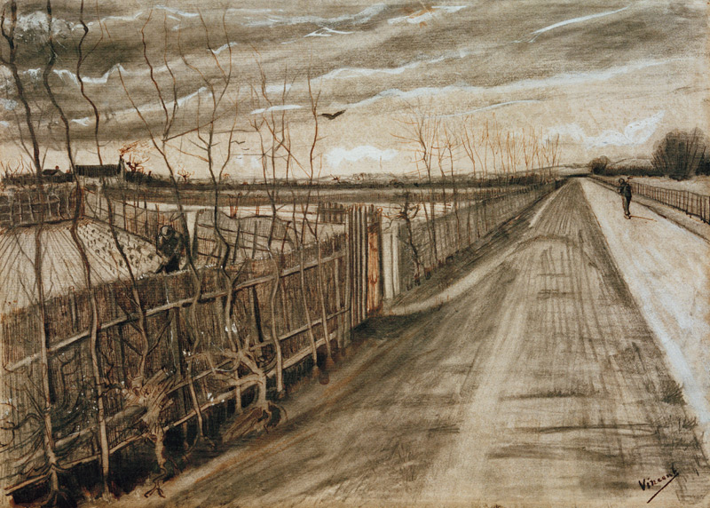 V.van Gogh, Country Road / Draw./ 1882 a Vincent Van Gogh