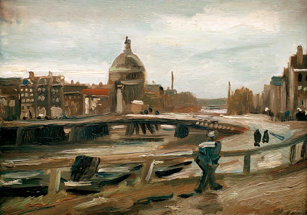 van Gogh / De Singel in Amsterdam / 1885 a Vincent Van Gogh