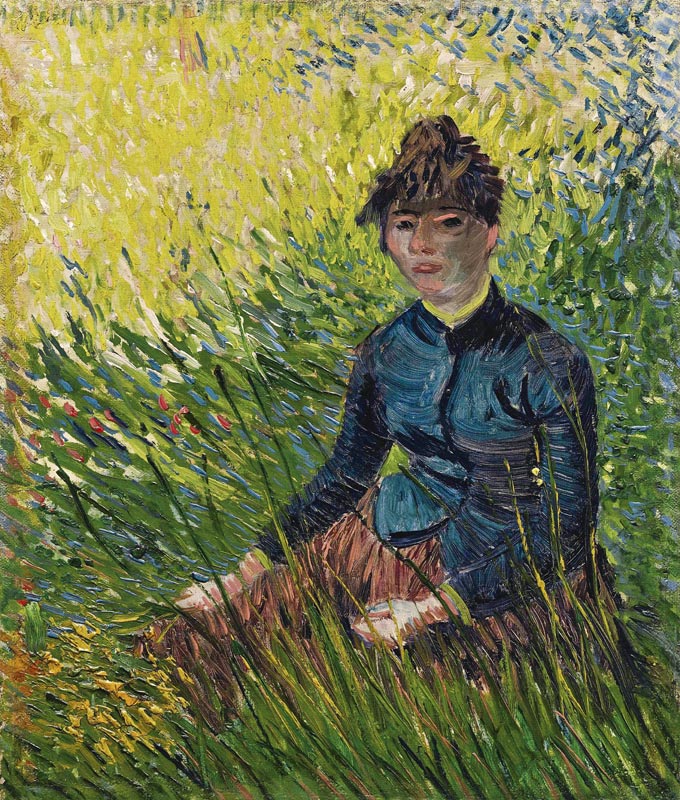 Woman in a wheat field (Femme dans un champ de blé) a Vincent Van Gogh