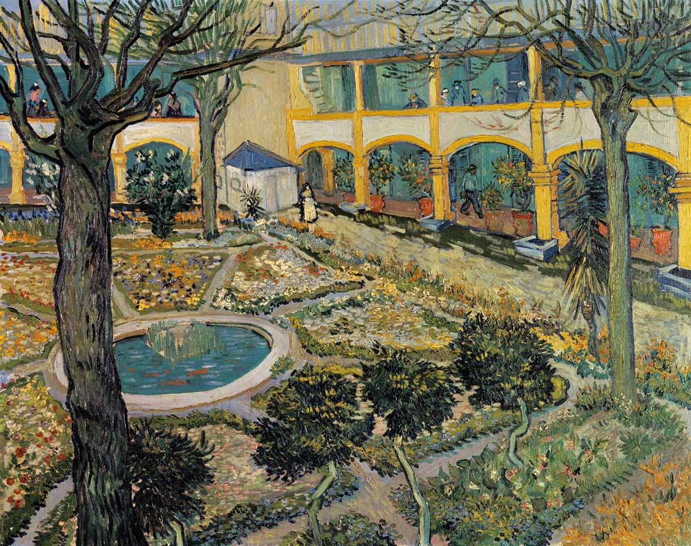 The Asylum Garden at Arles a Vincent Van Gogh