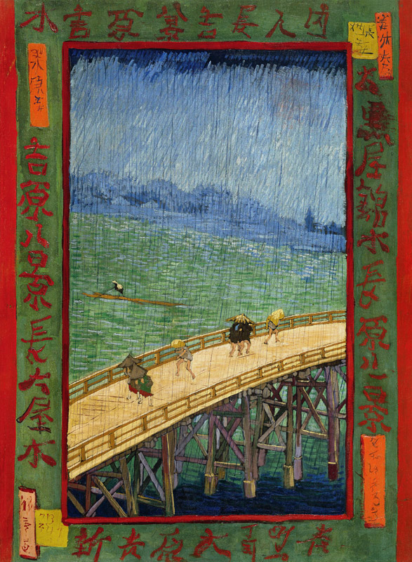 n.Hiroshige, Brücke im Regen a Vincent Van Gogh