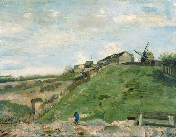 The hill of Montmartre with stone quarry a Vincent Van Gogh