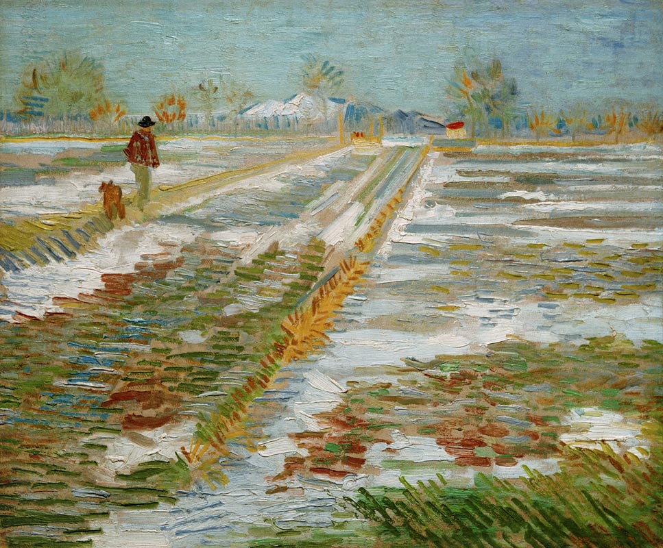 V.van Gogh, Landscape w.Snow /Ptg./1888 a Vincent Van Gogh