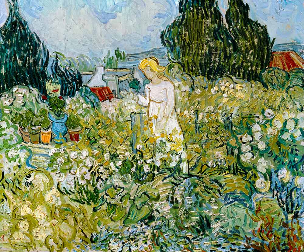 Marguerite Gachet nel suo giardino a Vincent Van Gogh