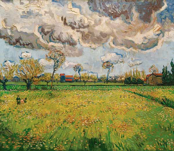 V.van Gogh, Meadow (Arles) /Paint./1889 a Vincent Van Gogh