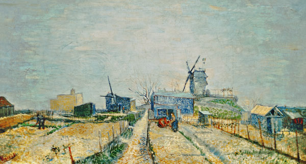 Montmartre-Gärtchen in winter a Vincent Van Gogh