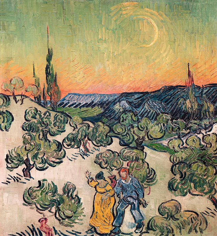 Moonlit Landscape a Vincent Van Gogh