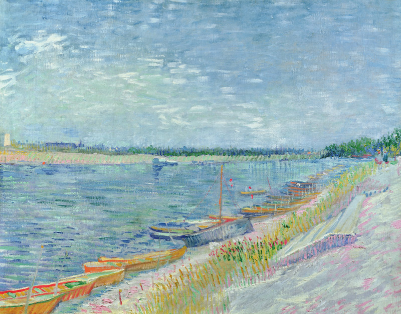 Barche ormeggiate a Vincent Van Gogh
