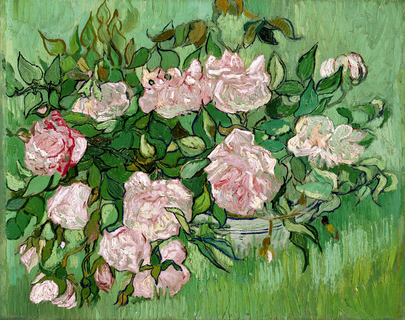 Pink Roses a Vincent Van Gogh