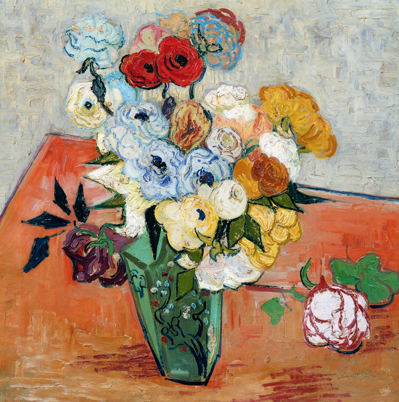 Anemoni e rose a Vincent Van Gogh
