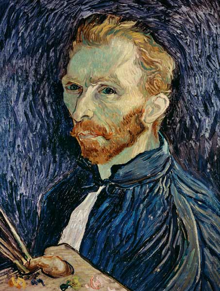 Self-portrait with pallet a Vincent Van Gogh