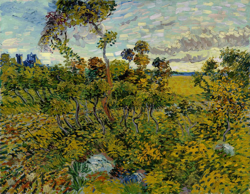 Sunset at Montmajour a Vincent Van Gogh