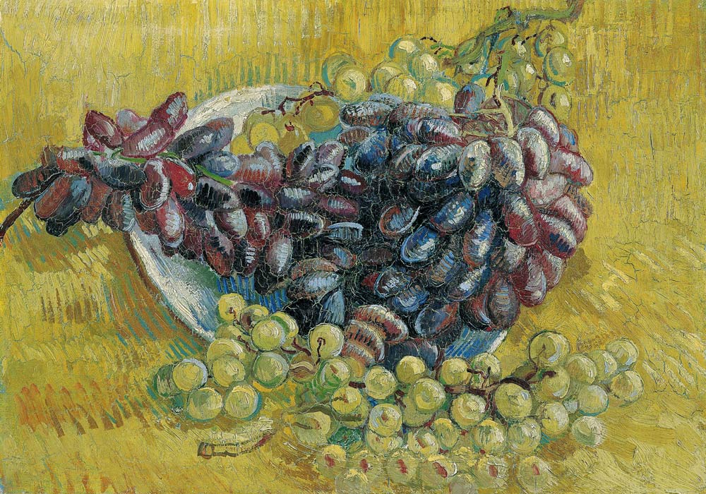 Still life with grapes a Vincent Van Gogh