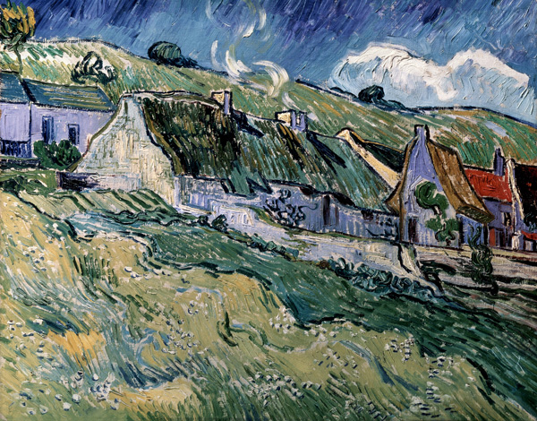 Thatched cottages in Cordeville a Vincent Van Gogh