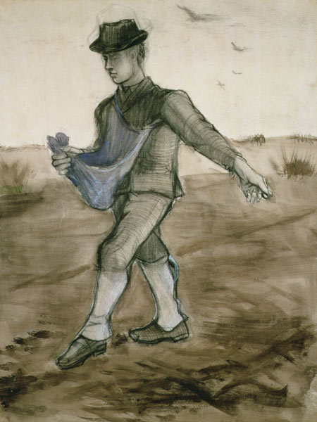The Sower, 1881 (pencil, pen & brown a Vincent Van Gogh