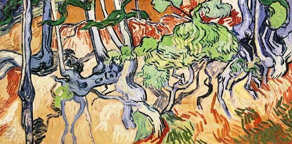 V.v.Gogh / Tree roots and tree trunks a Vincent Van Gogh