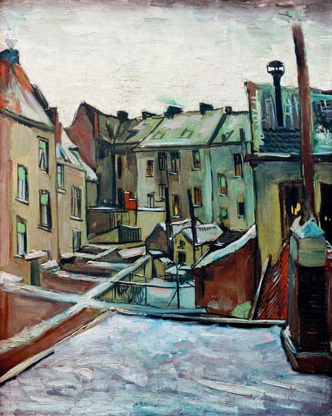 v.Gogh /Backyards in Antwerp/Paint./1885 a Vincent Van Gogh