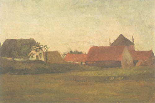Farmhouses in Loosduinen a Vincent Van Gogh