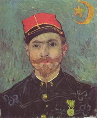 Portrait of the second lieutenant Milliet a Vincent Van Gogh