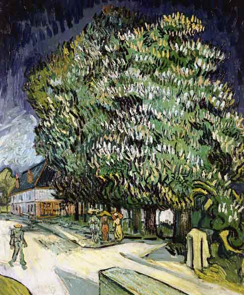 Blossoming chestnut trees a Vincent Van Gogh