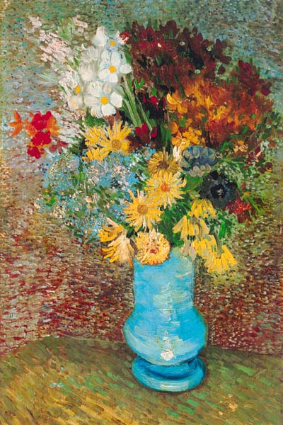 Fiori in un vaso blu a Vincent Van Gogh
