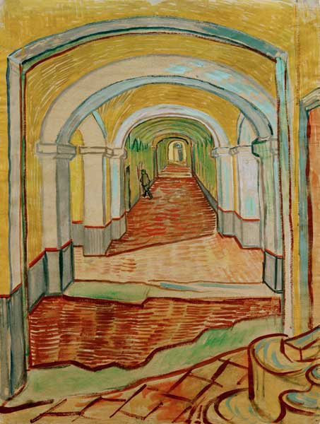 V. van Gogh, A corridor in the Asylum. a Vincent Van Gogh