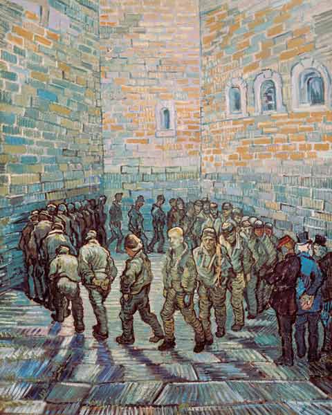 The Exercise Yard, or The Convict Prison a Vincent Van Gogh