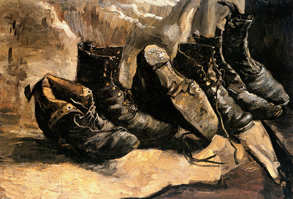 Three pairs of shoes a Vincent Van Gogh
