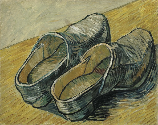 A pair of leather clogs a Vincent Van Gogh