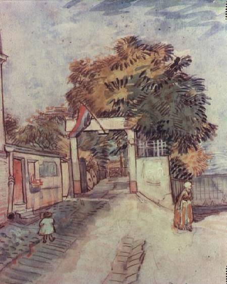 French street scene with access to a vantage point a Vincent Van Gogh