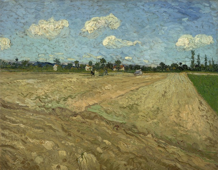 Ploughed fields (The furrows) a Vincent Van Gogh