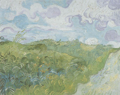 Green wheat field a Vincent Van Gogh
