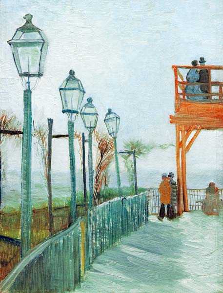 Terrazza e punto d'osservazione al Moulin de  Blute-Fin, Montmartre a Vincent Van Gogh