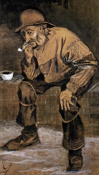 Old man with a pipe a Vincent Van Gogh