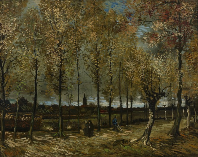 Poplars near Nuenen a Vincent Van Gogh