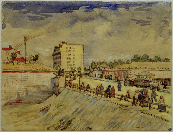 Gate in Paris Ramp, Watercol. a Vincent Van Gogh