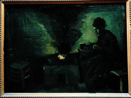 Peasant Woman by the Hearth a Vincent Van Gogh