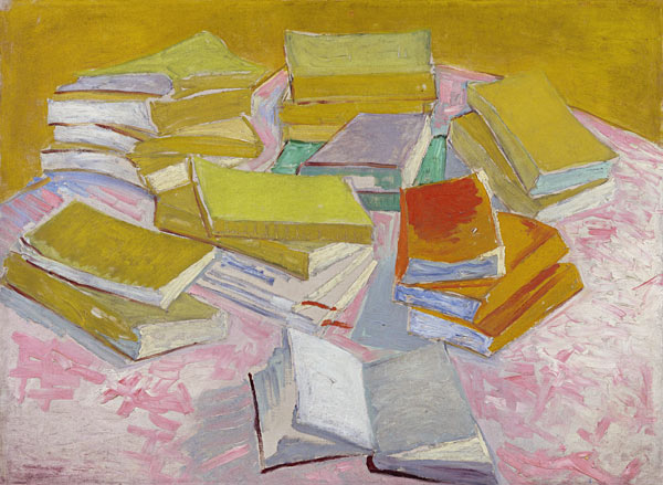 Piles of French novels a Vincent Van Gogh