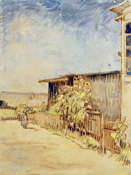 V.v.Gogh, Shed with Sunflowers / Waterc. a Vincent Van Gogh